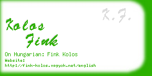 kolos fink business card